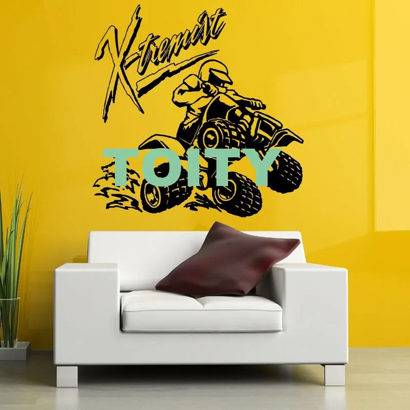 H57cm x W57cm 29 Конструкции квадроцикл atv гоночный Rider Экстремальная Спортивная Наклейка на стену 4 Wheeler по бездорожью Декоративная Виниловая Наклейка Декор дома Фреска - Цвет: H57cm x W57cm