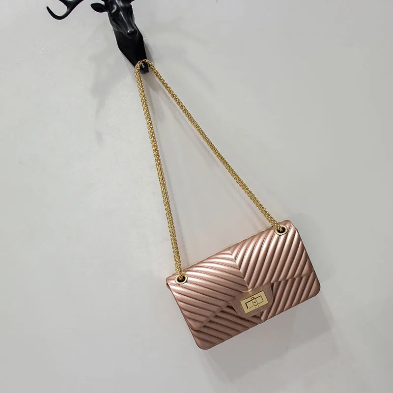 

Shoulder Bag For Women PVC Jelly Bag Trend Small Bag Chain Shoulder Messenger Bag Mini Handbag