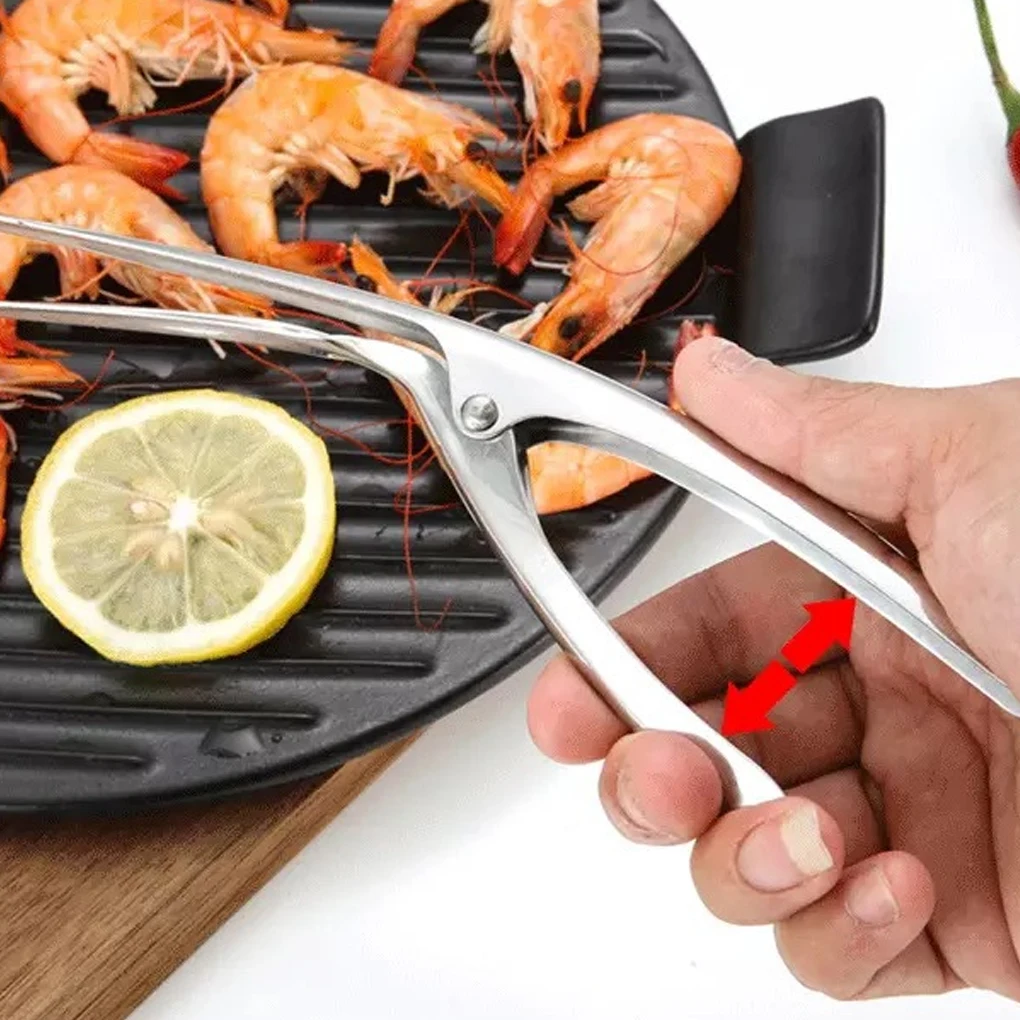 Shrimp Peeler Kitchen Appliances Portable Stainless Steel Shrimp Deveiner Lobster Practical Kitchen Supplies Fishing Knife Tools
