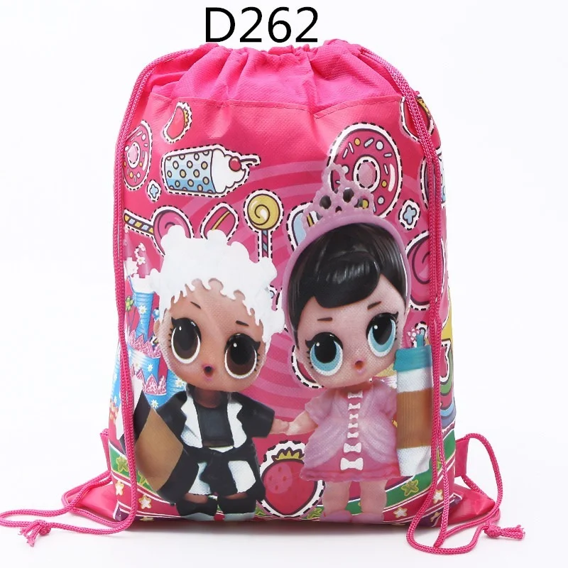 

Lol Surprise DollsBundle Pocket Storage Bag Non-woven Fabric Shopping Bag Original Anmie Figure Toys for Girls Children 34*27CM