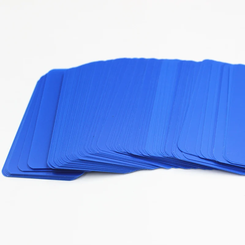 50 teile/los Blank Matte PVC Tags Kunststoff Abdichtung Multicolor Hängen Tag Bekleidungs Klar Kunststoff Mit Loch Matt Kunststoff Tag – Detail 3