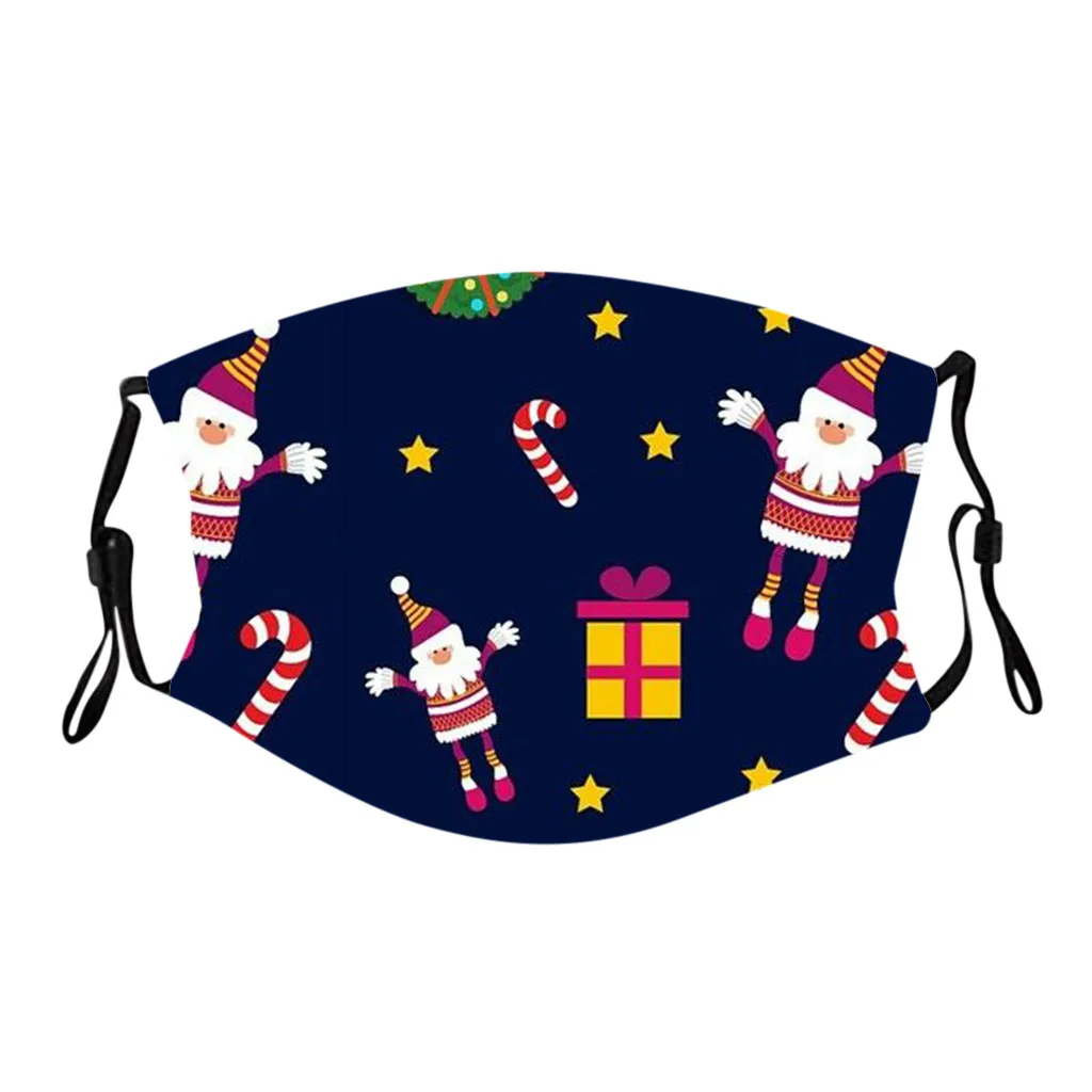 1/2 шт. маска для лица с принтом Санта Клауса Детский Рождественский подарок