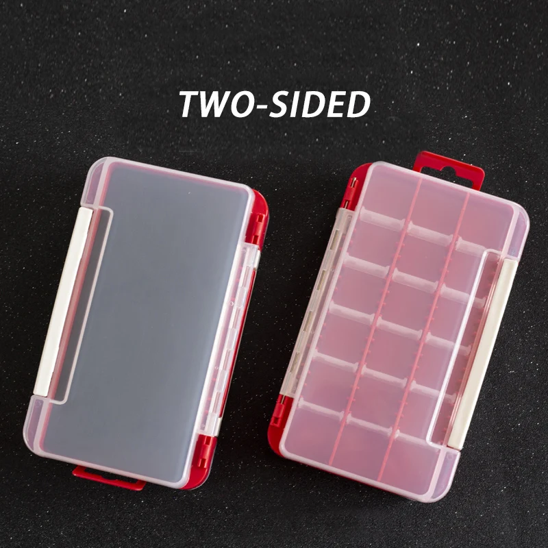 

Fishing Box Doublex Sided Tackle Compartments Fishing Accessories Lure Hooks Boxes High Strength 17/10.5/3.8cm
