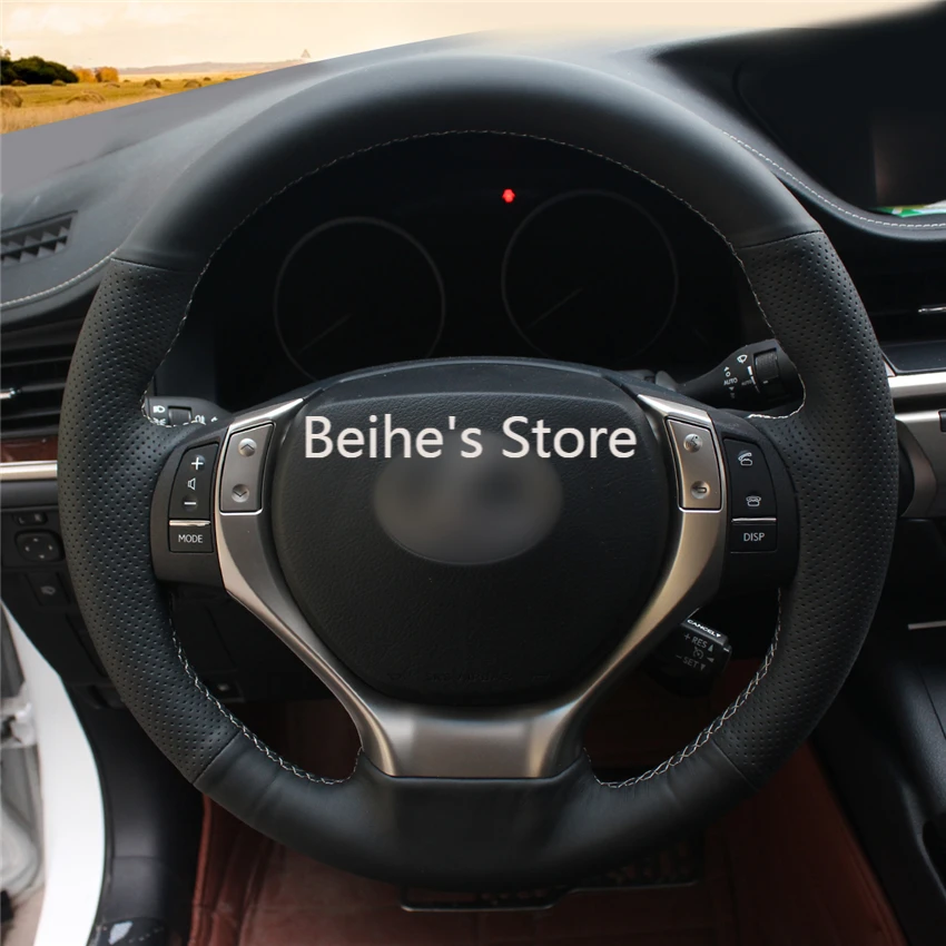 

Car Steering Wheel Cover Hand-stitc​h on Wrap Cover Car interior decoration For Lexus ES250 ES300h GS250 GS300h