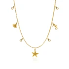 925 Серебряная звезда вечерние ожерелья с подвесками; Очаровательные женские колье ожерелья ювелирные изделия простые женские ювелирные изделия