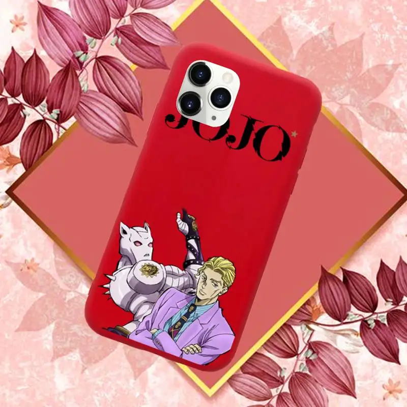 

JoJo Bizarre Adventure Phone Case Red Color for iPhone 11 12 Mini Pro MAX