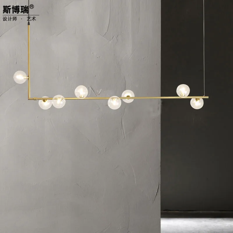 Европа стекло Сфера Ресторан обеденный стол барная стойка полосы люстра