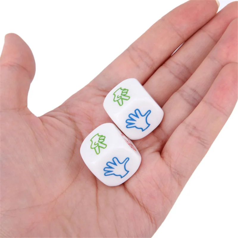 4 шт. 20 мм питьевой вина игры в кости взрослого рок Бумага ножницы указывающий