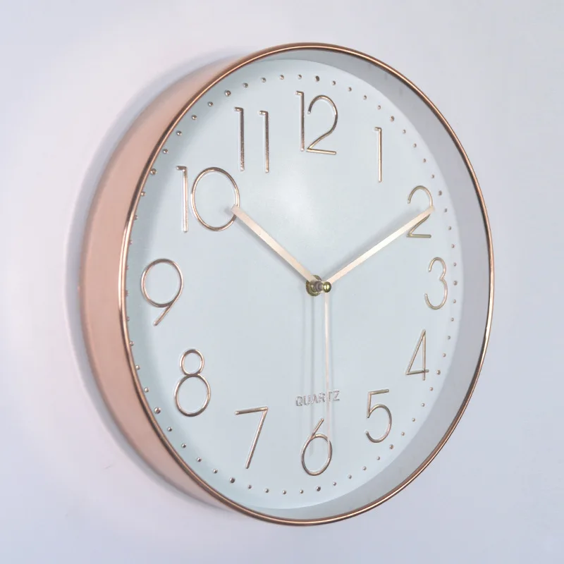 Plastic round 30cm Nordic simple silent quartz wall clock quiet sweep non tick home art decoration modern design | Дом и сад