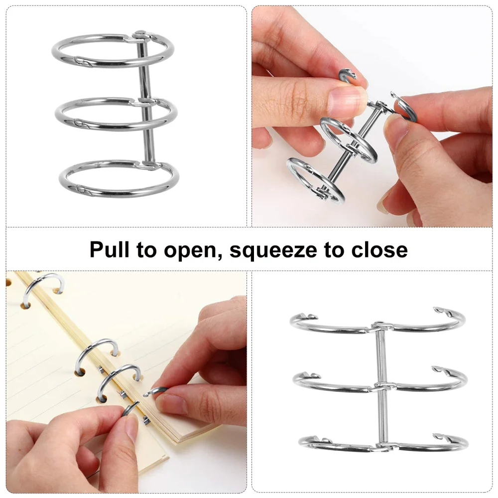 

10pcs Practical Binding Rings Loose Leaf Binding Ring DIY Notebook Coils