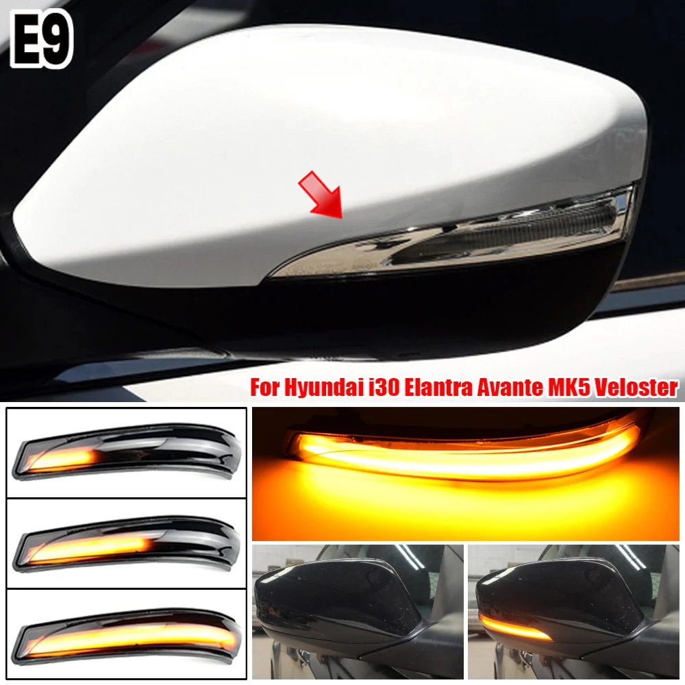 Светильник поворотник для Hyundai Elantra GT Avante MK5 MD UD Veloster i30 GD динамический 2011 2012 2013 2015 |