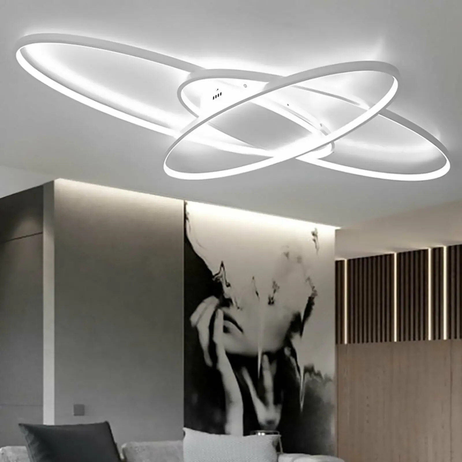 

Светодиодный потолочный светильник с регулируемой яркостью, люстра для гостиной, потолочная лампа с дистанционным управлением