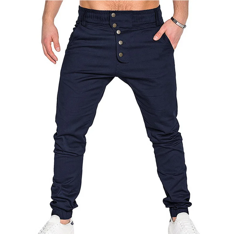 navy blue 2 Oeak, уличная одежда, мужские штаны, хип-хоп джоггеры, новые брендовые штаны, Мужские штаны с несколькими карманами, эластичная талия, спортивные штаны, мужские брюки - Цвет: navy blue 2