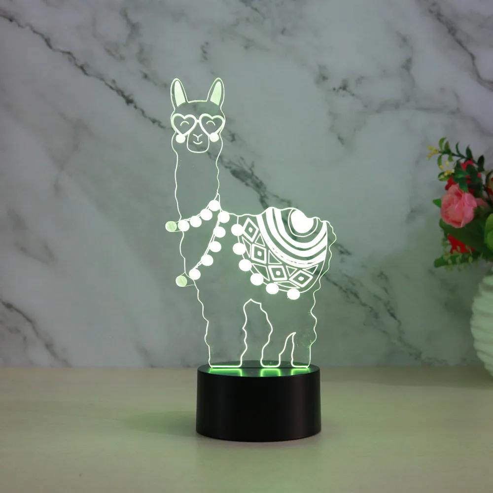 Светодиодный ночник с 3d альпакой многофункциональный подвесной Ночной