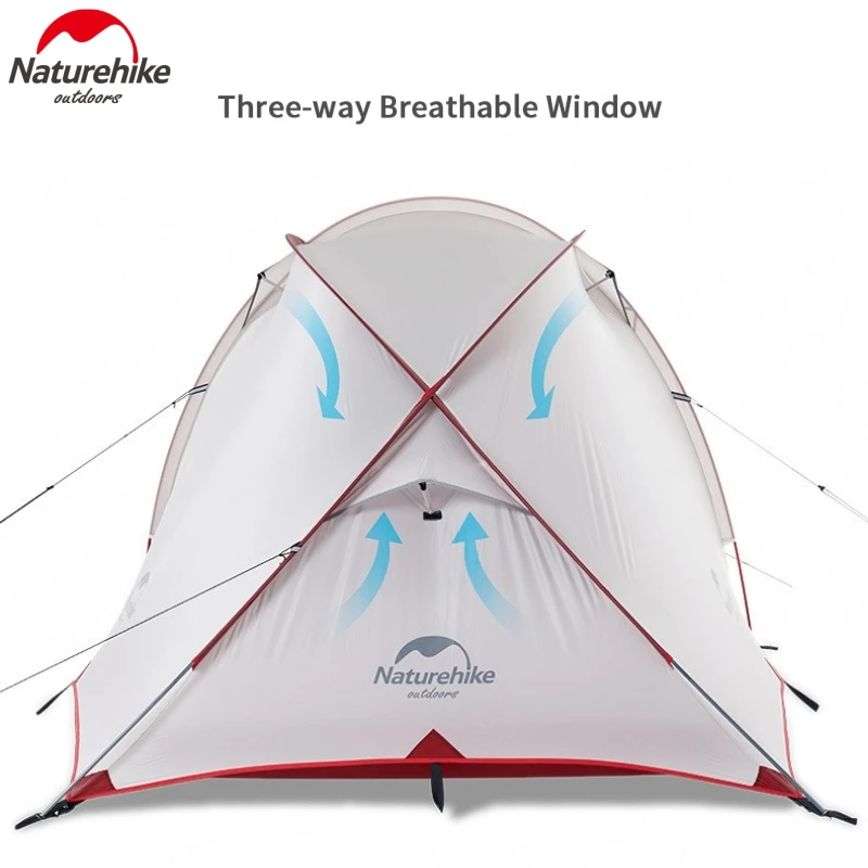 Палатка Naturehike туристическая Ультралегкая на 3-4 человек Модернизированная 20D/40D 1