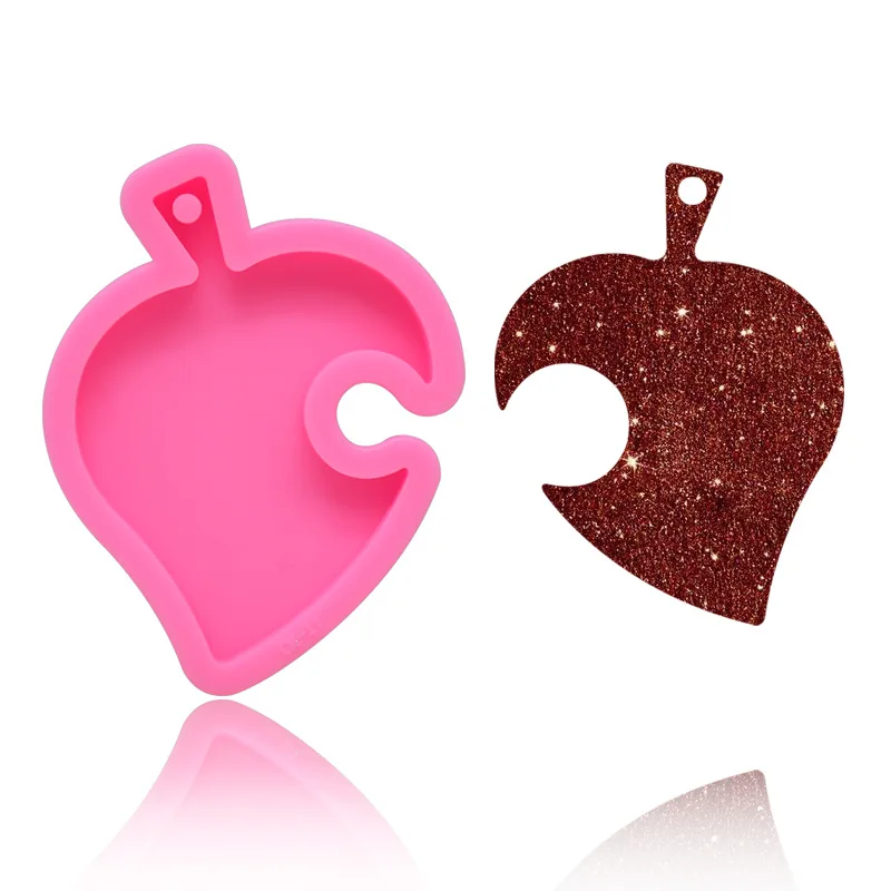 Брелок для ключей в виде блестящего листа форма шоколада украшения тортов