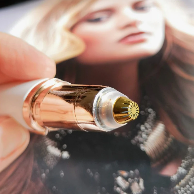 Eyebrow Trimmer pen Face Brows Hair Remover Epilator Lipstick Electric Shaver Painless Eye Brow Dropshipping | Красота и здоровье