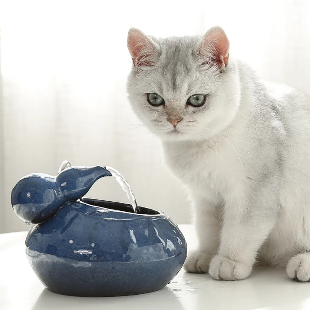 

Фонтан для воды для домашних животных, Керамический диспенсер для питьевой воды, цветок, для кошек и собак