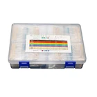 2600 шт.лот 130 значения 14 Вт 0,25 Вт 1% Металлические пленочные резисторы, набор в ассортименте, набор резисторов, ассортимент, комплекты фиксированных резисторов