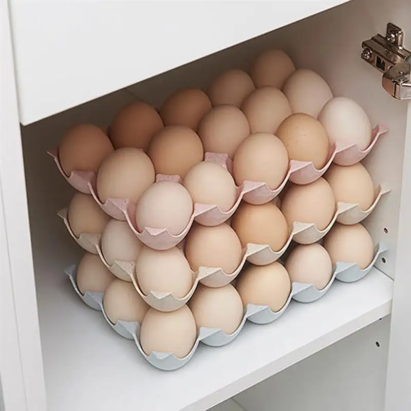 

15/24 Grid Egg Box Plastic Egg Holder Tray Refrigerator Fresh-keeping Egg Container Storage Organizer Box Kitchen Tools
