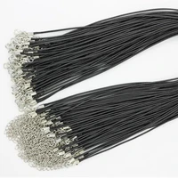 black genuine leather cord adjustable braided rope for diy necklace bracelet jewelry making findings