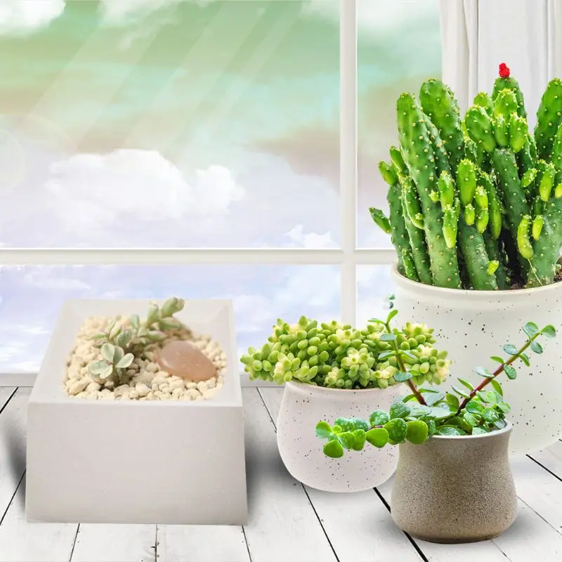 

Durable Silicone Geometric Polygon Flower Pot Mold Cement DIY Succulent Making Manual Clay Craft Concrete Mould