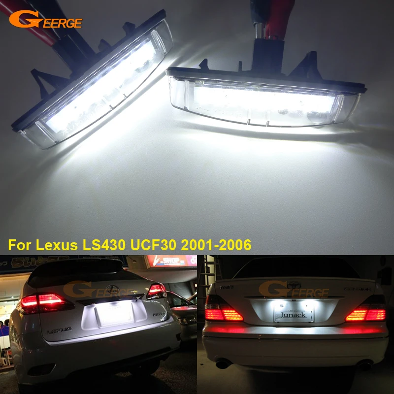 

For Lexus LS430 UCF30 2001-2006 Excellent Ultra bright smd Led License plate lamp light No OBC error car Accessories