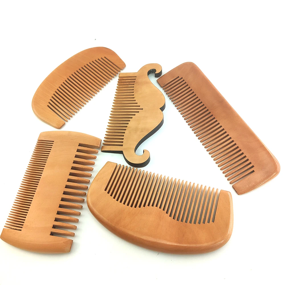 

Portable Wood Comb Natural Green Pear Wood Hair Hair Comb Anti-Static Personal care Tools for Hair/Men&#39s beard