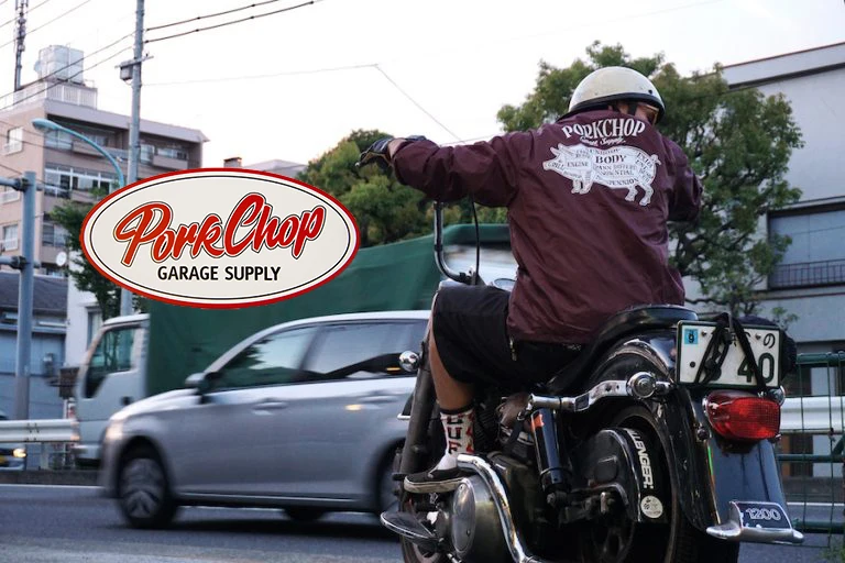 

Mens Motorcycle Jackets Japan Biker Jacket PorkChop Garage Red Techwear Fila Waterproof Anorak Moto Style Chaquetas Hombre Denim
