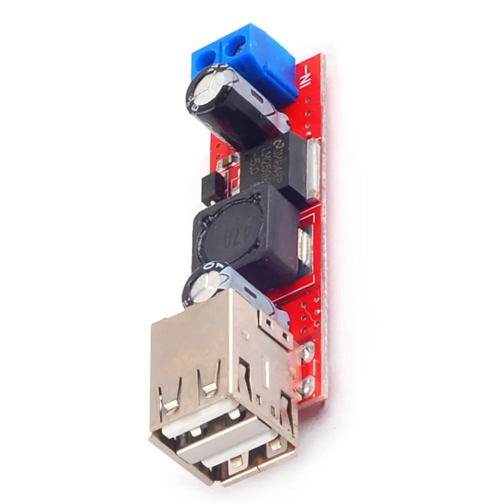 Автомобильное зарядное устройство понижающий Регулятор модуль двойной USB выход 9