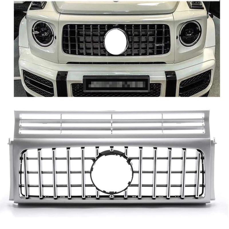 Хромированная передняя решетка для гриля Mercedes Benz G Class G500 GT R 1990 2018 W463 G63 AMG GTR