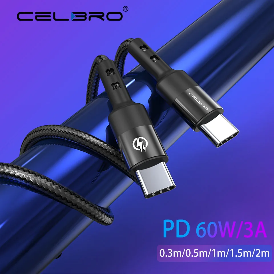 60 Вт 3A Кабель с разъемом Usb Type-C кабель Usbc PD зарядный для передачи данных Samsung S20