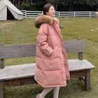 Женская зимняя куртка с капюшоном X-long, женская зимняя куртка с хлопковой подкладкой, свободная куртка с меховым воротником размера плюс, повседневные женские парки