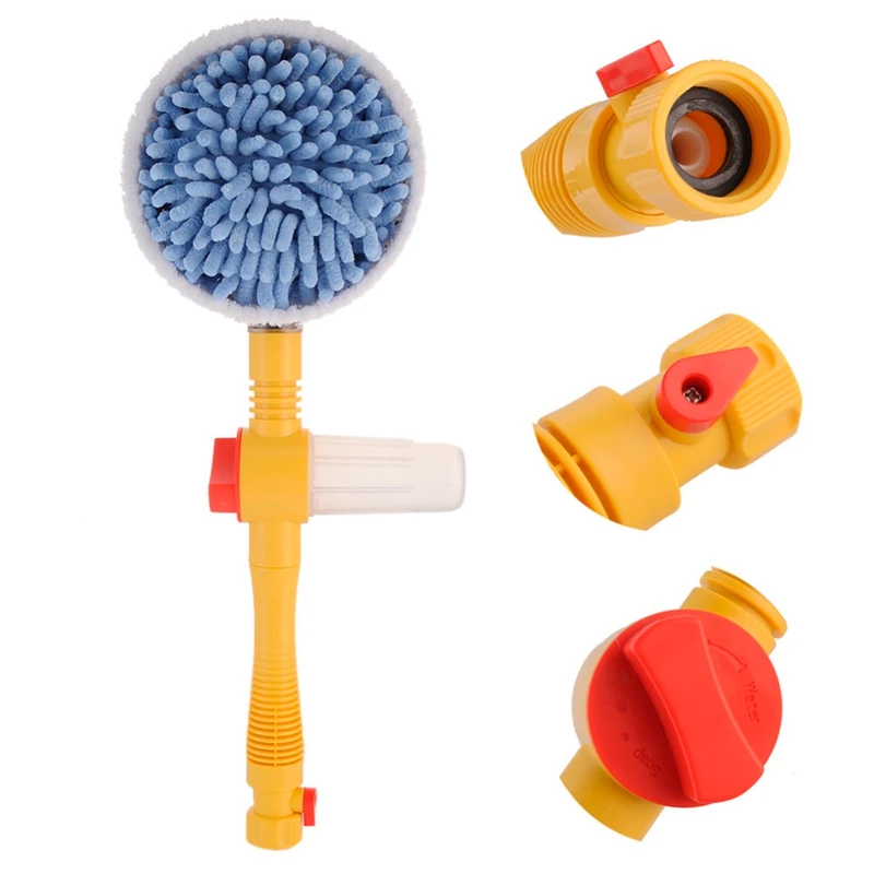 

1 Set Of Automatic Car Wash Foam Brush Professional Spray Rotating Brush Portable Automatic Cleaning Tool Washing Switch Water F