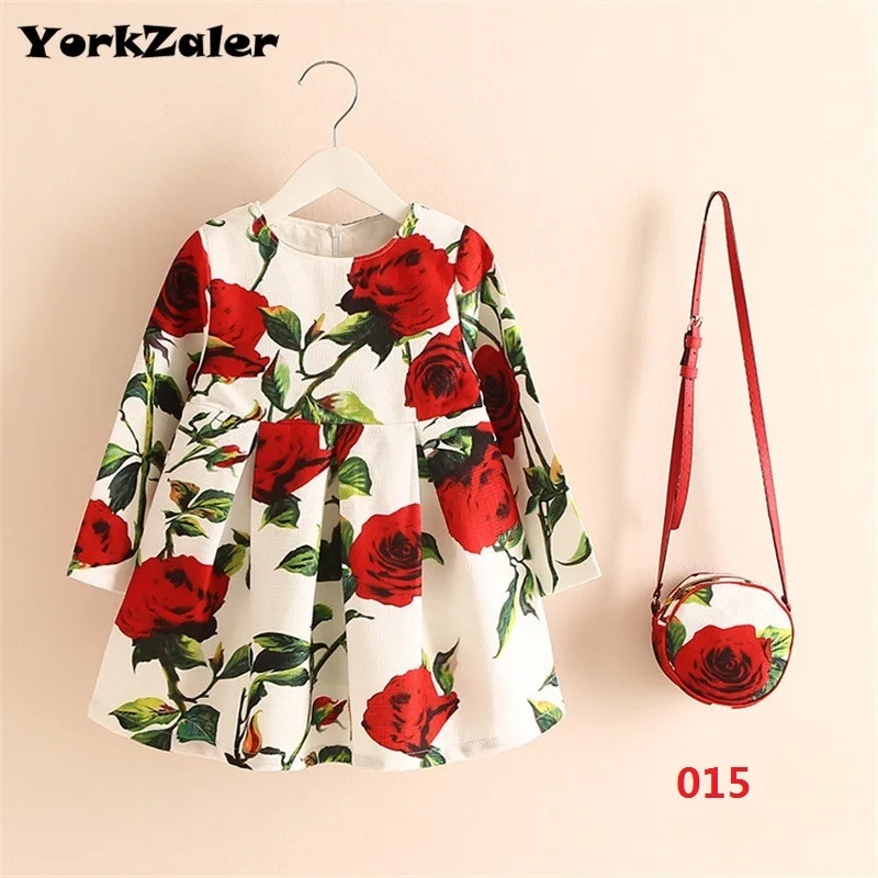 Летнее платье для девочек с сумочкой принцессы Новинка милая детская одежда