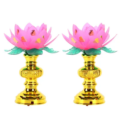 

Led Lotus Lantern Goddess of Wealth Bright Lamp Household Supplies for Lamp Batteries Interruption lanterns candlesticks Sacrif