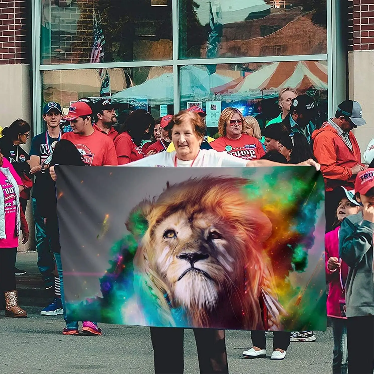 

Lion Flag 3' X 5' Indoor Outdoor Banner Home Garden Decoration One Side