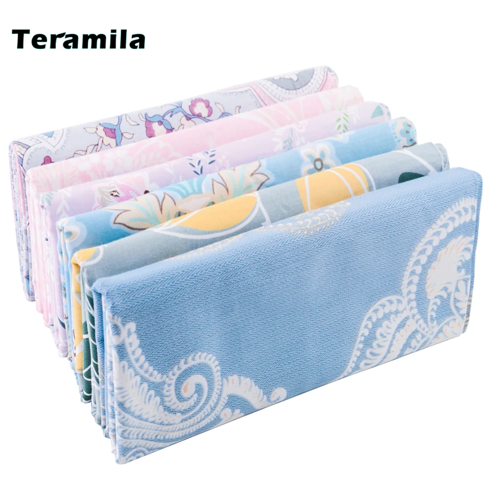 

Teramila 50x160cm Printed Cloth Cotton Fabrics for Sewing Accessories Dresses Quilting Needlework Patchwork By the Per Meters