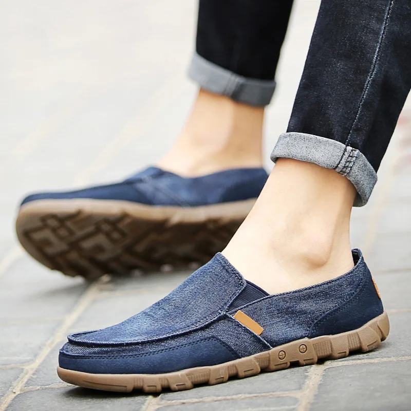

Korean Low-top Canvas Shoes Men Fashion Old Beijing Cloth Dad Shoes Work Men Lazy Loafers Slip On Travel Men Work Flats Sneakers