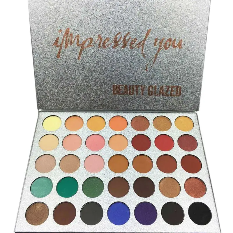 Палетка теней BEAUTY GLAZED для макияжа лица тени век Шиммер матовые 35 цветов 1 шт.|palette