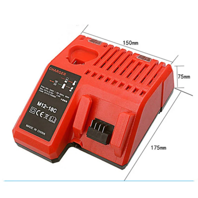 Портативный M12-18C Li-Ion Батарея Зарядное устройство для Милуоки 12 V 14 4 18V C1418C