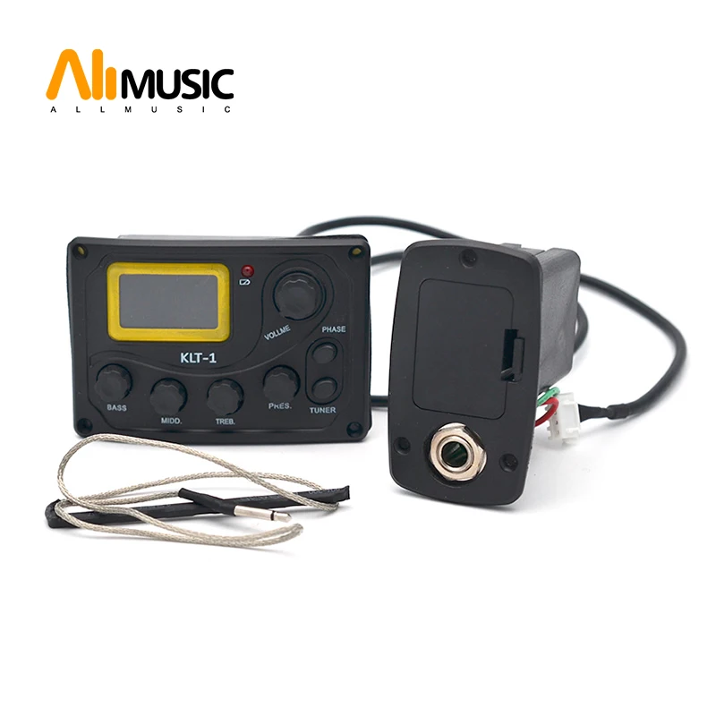 

4 Band Acoustic Guitar Bass EQ Equalizer with Digital Procedding Tuner Guitar Pickup