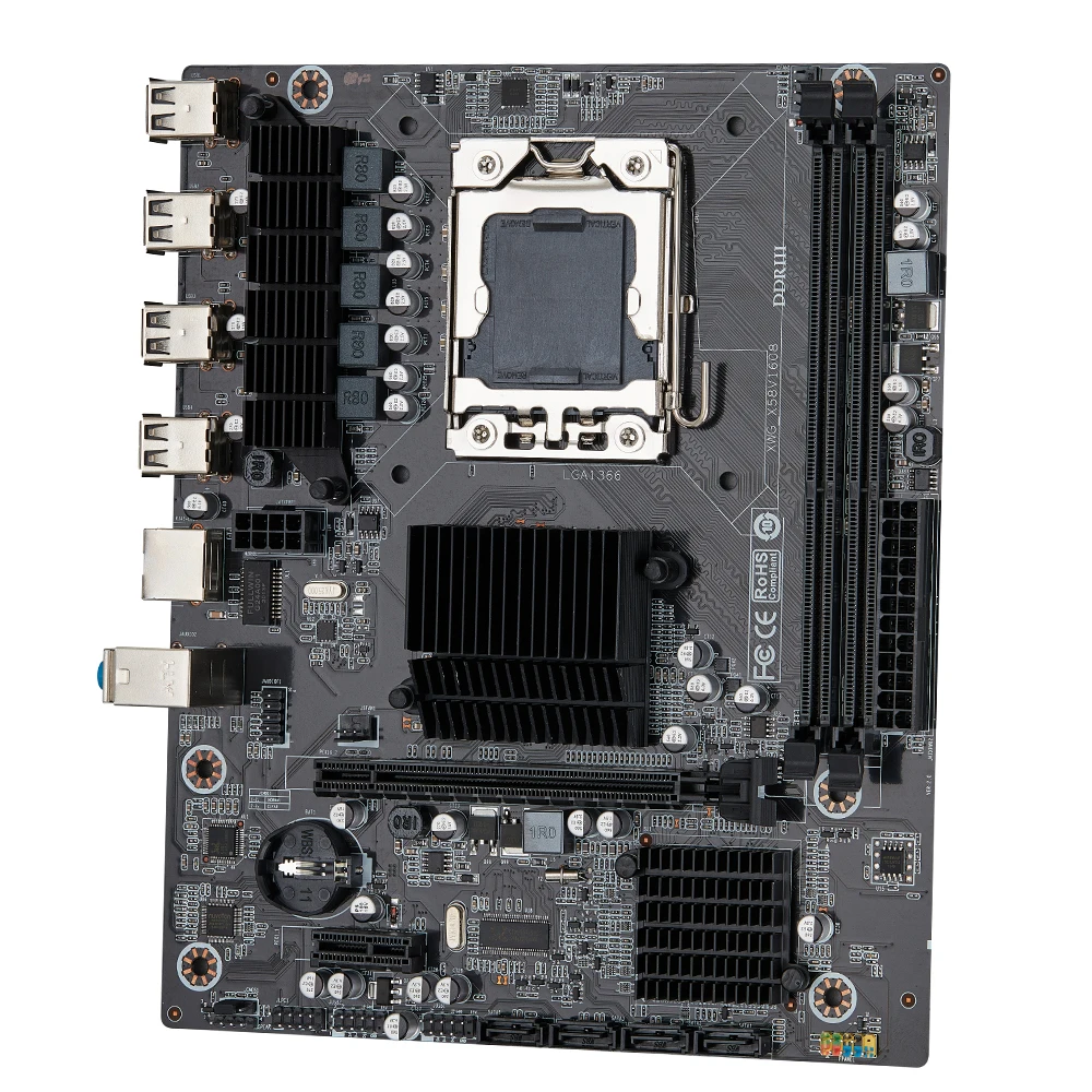 X58 настольная материнская плата LGA1366 набор с процессором Intel xeon X5570 и 16 Гб (2шт * 8 ГБ)