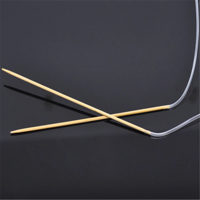 Doreenbeads 100 см (39 3/8 &quot) парик из натуральных волос круглые Бамбуковые Спицы для