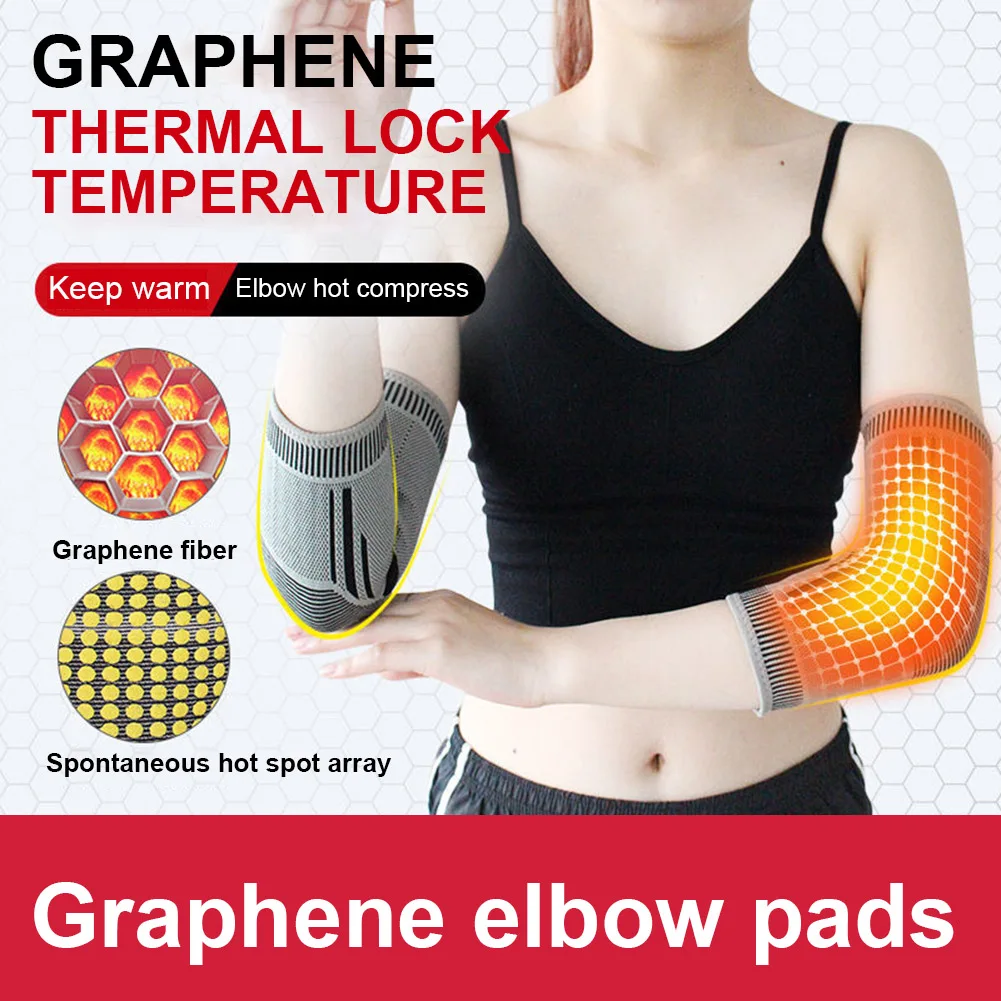 

1 Pair Self Heating Elbow Support Pad Arm Compression Support Elbow Sleeve Protector And Injury Recovery Belt Knee Massager