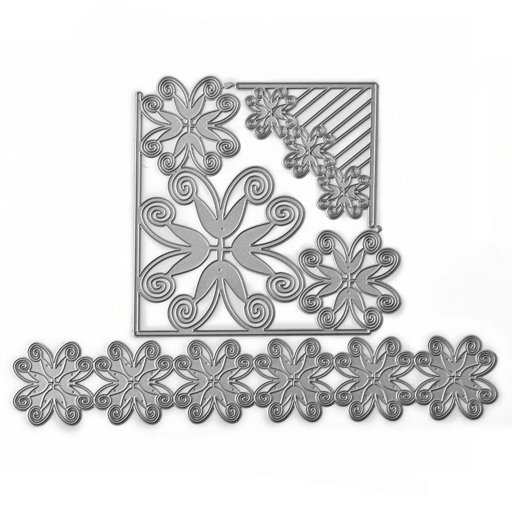 YaMinSanNiO пресс-формы Кружева полые Угловые фоны металлические для сделай сам