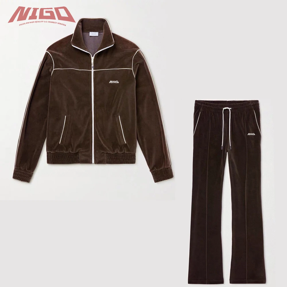 

NIGO 21ss Бархатный спортивный повседневный костюм # nigo35365