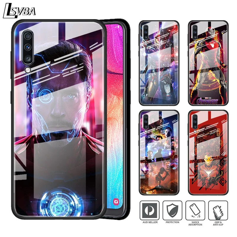 

Marvel Avengers Iron Man Super Hero For Samsung A01 A11 A21S A31 A41 A51 A52 A71 A72 A81 A91 5G Tempered Glass Phone Case