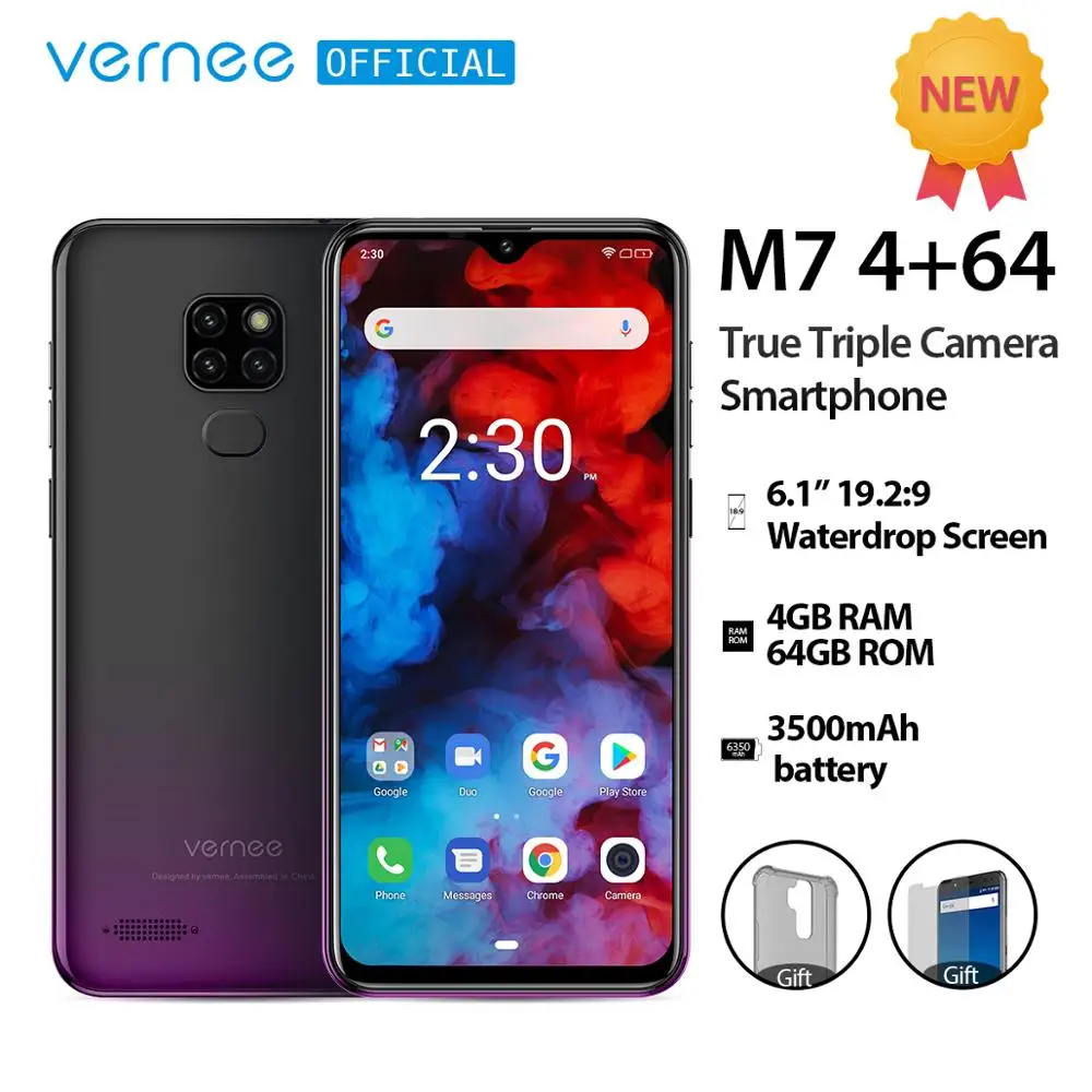 Vernee M7 смартфон на Android 9 0 четыре ядра экран 6 1 дюйма 4 Гб + 64 ГБ|Смартфоны| |