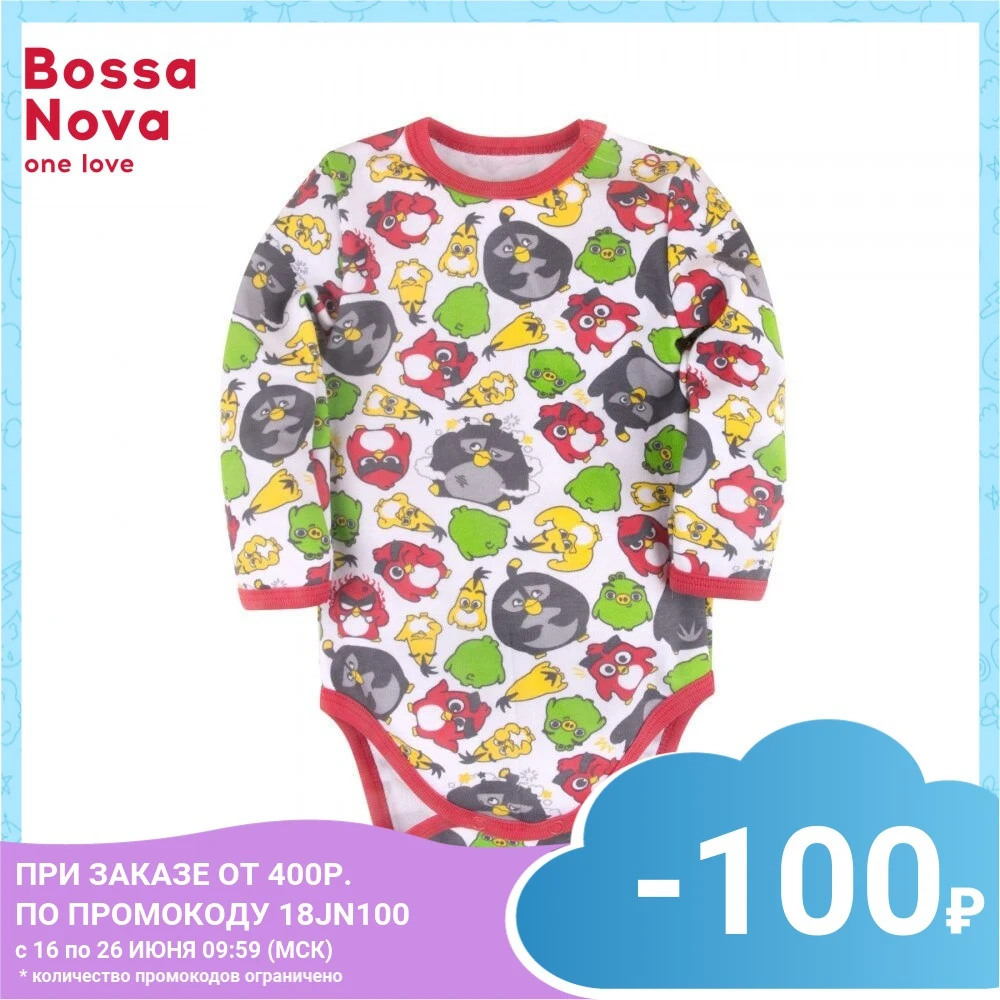 Боди с длинным рукавом 'Angry Birds' BOSSA NOVA 580АБ 371|Боди для малышек| |